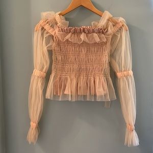 Beautiful NAVY LONDON Off-the-Shoulder Blouse